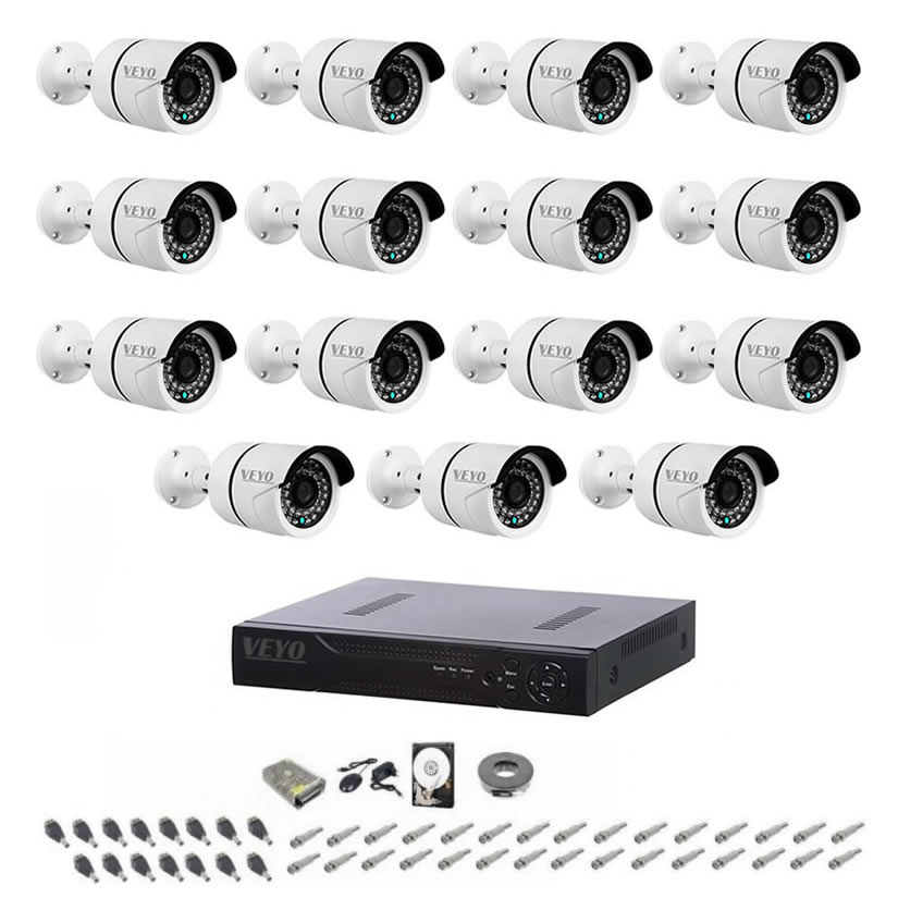 Sistem de supraveghere complet 15 camere 1080p, 2mp, ir 30 m
